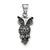Antiqued Owl Charm in Sterling Silver