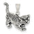 Sterling Silver Antiqued Tiger Charm hide-image