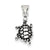 Antiqued Turtle Charm in Sterling Silver