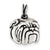 Antiqued Bulldog Charm in Sterling Silver