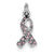 Sterling Silver Enameled Pink Ribbon Charm hide-image