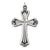 Antiqued Cross Charm in Sterling Silver