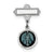 Enameled Miraculous Medal Pin Charm in Sterling Silver