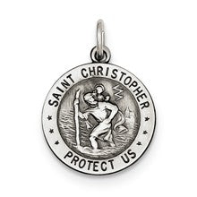 Sterling Silver St. Christopher US Navy Medal, Charm hide-image