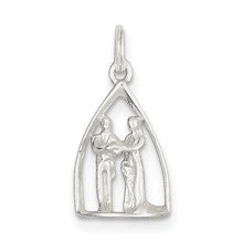 Sterling Silver Wedding Couple Charm hide-image