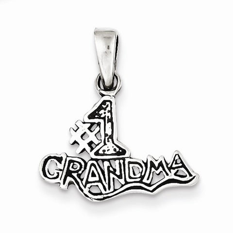 Sterling Silver #1 Grandma Pendant, Pendants for Necklace