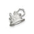 Happy Birthday Cake Charm in Sterling Silver