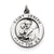 Antiqued Saint Joseph Medal, Charm in Sterling Silver