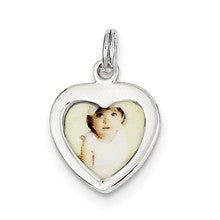 Sterling Silver Heart Photo Charm hide-image