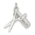 Comb & Scissor Charm in Sterling Silver
