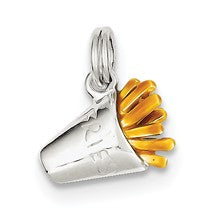 Sterling Silver Enameled French Fry Charm hide-image