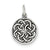 Antiqued Celtic Knot Charm in Sterling Silver