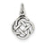 Antiqued Celtic Knot Charm in Sterling Silver