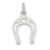 Open Style Horseshoe Charm in Sterling Silver