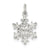 Diamond Cut Snowflake Charm in Sterling Silver