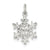 Sterling Silver Diamond Cut Snowflake Charm hide-image