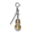 Enameled Preciosa Crystal Violin Charm in Sterling Silver