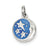 Enameled and CZ Moon & Star Charm in Sterling Silver
