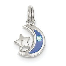 Sterling Silver Star and Moon Charm hide-image