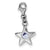 June CZ Birthstone Star Charm in Sterling Silver