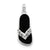 Sterling Silver Black Enameled Czech Crystal Flip Flop Charm hide-image