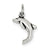 Antiqued Dolphin Charm in Sterling Silver