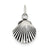 Antiqued Sea Shell Charm in Sterling Silver