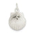 Satin Finish Diamond Cut Shell Charm in Sterling Silver