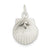 Sterling Silver Satin Finish Diamond Cut Shell Charm hide-image
