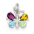 Sterling Silver Multicolor CZ Butterfly Charm hide-image
