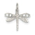 Preciosa Austrian Crystal Dragonfly Charm in Sterling Silver