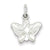 Sterling Silver Diamond Cut Butterfly Charm hide-image