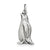 Antiqued Penguin Charm in Sterling Silver