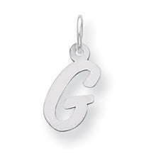 Sterling Silver Small Script Initial G Charm hide-image