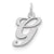 Sterling Silver Medium Fancy Script Initial G Charm hide-image