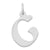 Sterling Silver Medium Artisan Block Initial G Charm hide-image
