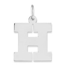 Sterling Silver Medium Block Initial H Charm hide-image