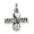 Sterling Silver Antique I (heart) Basketball Charm hide-image