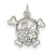 Sterling Silver CZ Skull Charm hide-image
