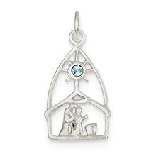 Sterling Silver & Stellux Crystal Nativity Charm hide-image