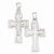 Sterling Silver Rhodium-Plated Hollow Latin Crucifix pendant, Pretty Pendants for Necklace