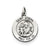 Antiqued Saint Joseph Medal, Charm in Sterling Silver