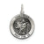 Antiqued Saint Luke Medal, Classy Charm in Sterling Silver