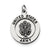 Antiqued Saint Michael Army Medal, Charm in Sterling Silver