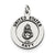 Sterling Silver Antiqued Saint Michael Navy Medal, Charm hide-image