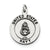 Antiqued Saint Michael Navy Medal, Charm in Sterling Silver