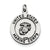Sterling Silver Antiqued Saint Michael Marine Corp Medal, Charm hide-image
