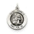 Sterling Silver Antiqued Saint Francis Medal, Classy Charm hide-image