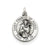 Antiqued Saint Francis of Assisi Medal, Charm in Sterling Silver
