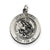 Antiqued Saint George Medal, Adorable Charm in Sterling Silver